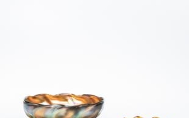 Two Tiffany-style Glass Bowls