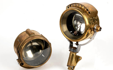 Two acteylene spotlamps by BRC and Phares Bleriot, French, circa 1908