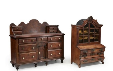 Two miniature furniture items, 19th century