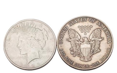USA - 1 x Peace Dollar und American Silver Eagle