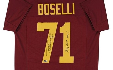 USC Tony Boselli Signed Red Pro Style Jersey Autographed BAS Witnessed