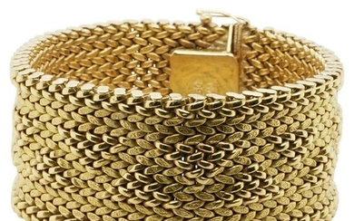 VIntage Italian 18k Gold Interwoven Bracelet