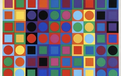 SOLD. Victor Vasarely: Composition. Unsigned. Serigraph in colours. Sheet size 68 x 67 cm. Unframed. – Bruun Rasmussen Auctioneers of Fine Art