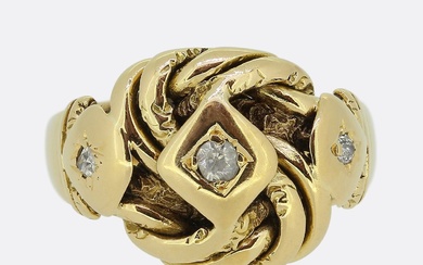 Victorian Old Cut Diamond Knot Ring