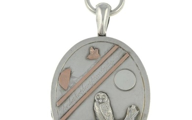 Victorian silver locket pendant
