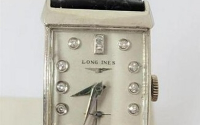 Vintage 14k LONGINES Winding Watch c.1950 Cal. 9LT Diamond Markers 2041 SERVICED