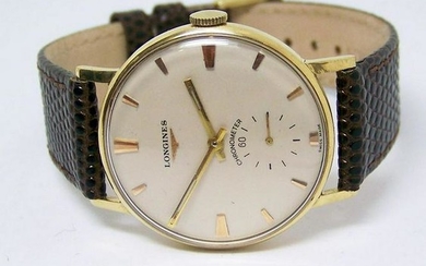 Vintage 18k LONGINES Chronometer Mens Winding Watch