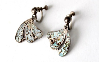 Vintage Abalone Shell Earrings
