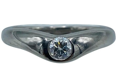Vintage Tiffany & Co. Elsa Peretti Platinum and Diamond Band Ring