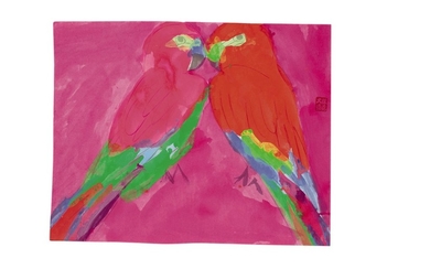 WALASSE TING | A PAIR OF PARROTS