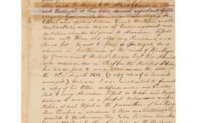 [WAR OF 1812]. ALLEN, Andrew, Jr. Manuscript document signed ("And'w Allen Junr."). 18 September