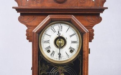 Walnut Victorian shelf clock