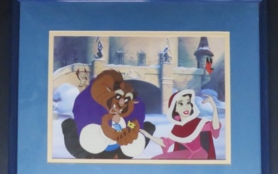 Walt Disney, Beauty and the Beast, 1990s, Ltd Art Litho Framed, COA
