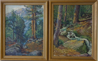Walter Barron Currier (1879-1934) Forest Home Pair