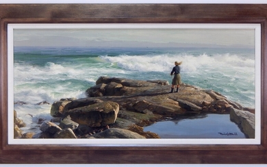 Walter Brightwell Jr. Windblown Coastal Painting