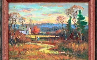 Wayne Morrell (1923-2013) Small Farm in Autumn