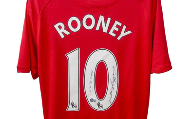 Wayne Rooney Signed Manchester United Jersey Inscribed "UTD TOP SCORER" (Beckett)