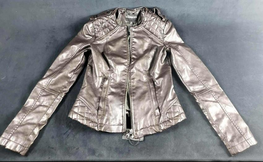 XS Womens Express Faux Leather Jacket