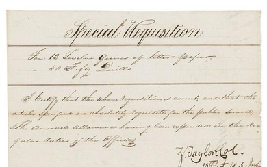 Zachary Taylor Document Signed
