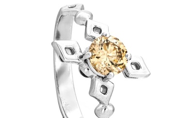0.70 tcw Diamond Ring - 14 kt. White gold - Ring - 0.70 ct Diamond - No Reserve Price