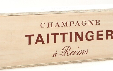 1 bt. Dmg. Champagne “Brut Reserve”, Taittinger A (hf/in). Owc.