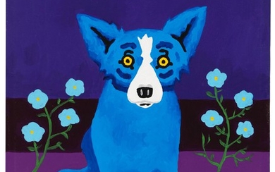 GEORGE RODRIGUE (1944-2013), Blue Flowers for a Blue Dog