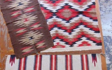 3 Navajo horse blankets, native Indian rugs, dazzlers &