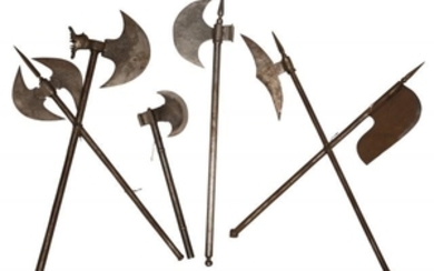 Six Indo-Persian Style Decorated Axes