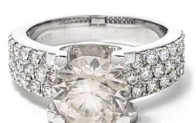 14 kt. White gold - Ring - 3.01 ct Diamond - Diamonds