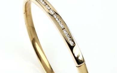 14 kt gold bangle with brilliants ,...