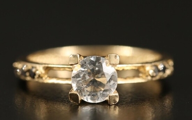 14K Sapphire and Diamond Ring