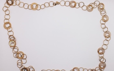 14K YELLOW GOLD LARGE LINK MULTI STYLE NECKLACE