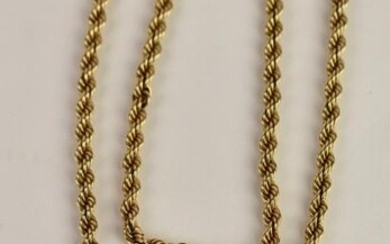 14K Yellow Twisted Gold Chain