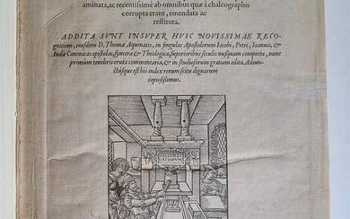 1563 THOMAS AQUINAS COMMENTARY on APOSTLE PAUL EPISTLES antique