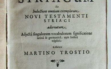 1623 LEXICON SYRIACUM by Martinus Trostius antique