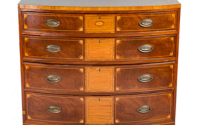 Mahogany bow-front chest of drawers