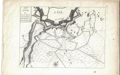 1709 Military Plan of City of Ath