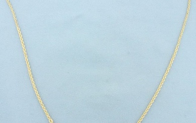 18 Inch Graduated Rope Link Chain Necklace in 18k Yellow Gold