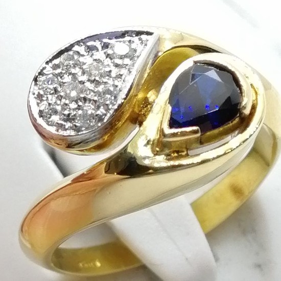 18 kt. Gold - Ring Sapphire