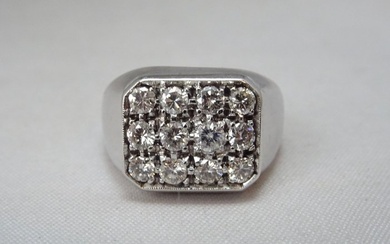 18 kt. White gold - Ring - 0.90 ct Diamond