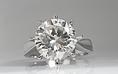 18 kt. White gold - Ring - 3.14 ct Diamond - No Reserve