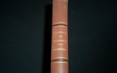 1874 MEMORIALS OF WEDGWOOD VOLUME BY ELIZA METEYARD