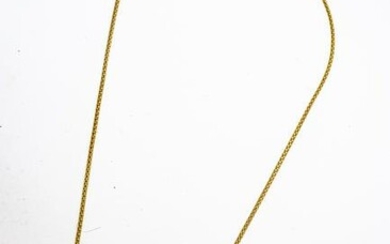 18KT GOLD NECK CHAIN WITH MESH L 15", .28TR OZ