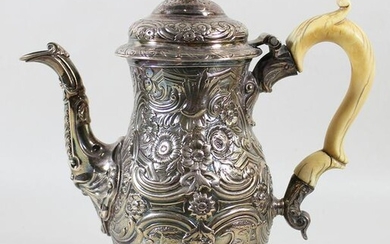 18TH CENT. WILLIAM PARTIS STERLING COFFEE POT