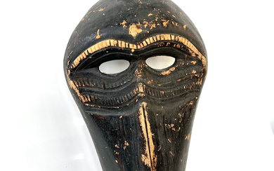 19TH CENTURY MASK ARTWORK: VINTAGE AND HANDMADE IN WOOD.