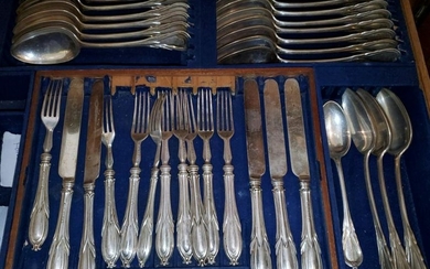 19th Century Elkington & Company 204-Piece Silver Set