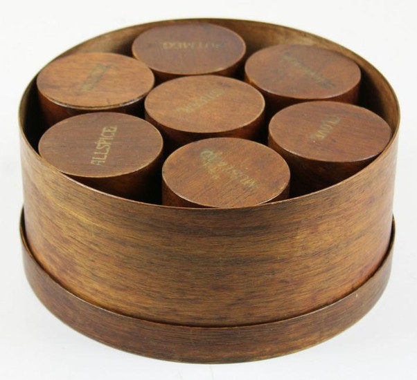 19th c Mount Washington wooden spice box