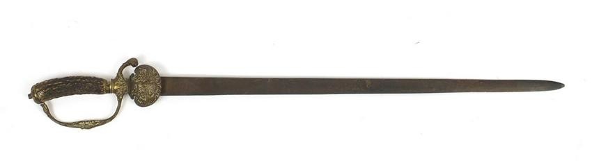 19th century Military interest Cutlass sword with horn