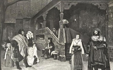 19thc Photogravure Print, Faust & Marguerite
