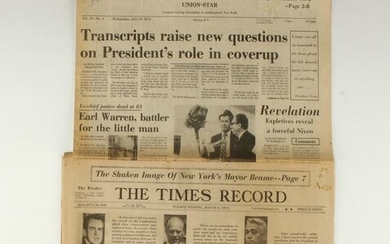 2 1974 NEWSPAPERS OF RICHARD NIXON INTEREST